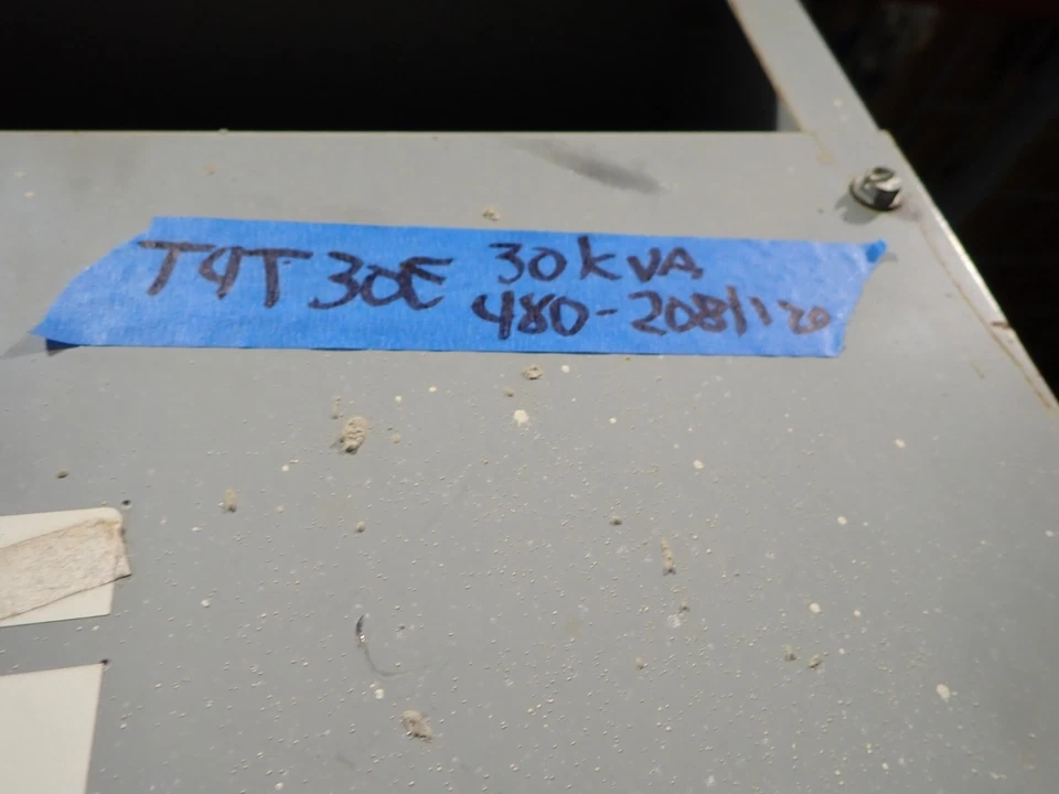 Transformador Federal Pacific 30 KVA T4T30E 480-208y/120v usado TTR probado T201 Foto 4 de 4