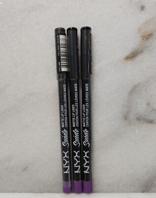 3- NYX Professional Makeup SUEDE Matte Lip Liner Sway/Emprise SMLL06 (Purple)