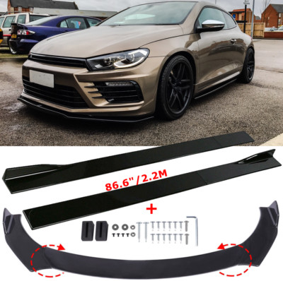 Frontspoiler Spoilerschwert + 2.2m Seitenschweller Side Skirt Für VW Scirocco 3