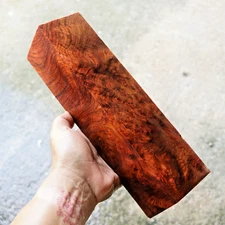 Amboyna Burl Spindle Blank 69x278x70mm For Woodturning,DIY Craft Projects #1114