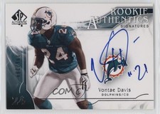2009 SP Authentic Rookie Authentics Signatures /299 Vontae Davis #370 Auto a8r