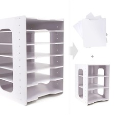 SONGWAY 7-Tier Desk File Organizer w/ Removable Shelves - Document Holder
