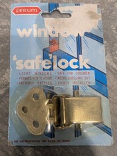 Vintage Ferum Window Safe Lock Brass- Lets Yo...