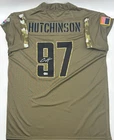 Aidan Hutchinson Autographed Detroit Lions Salute To Service Custom Football Jer