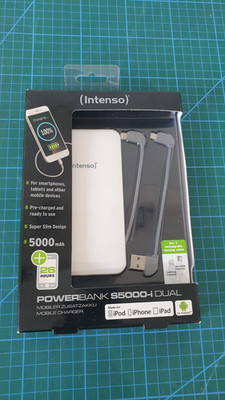 Intenso Powerbank S5000-i Dual 5000mAh Ultra Slim iPhone Android NEU_0,24_5
