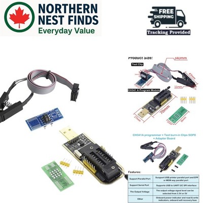 Efficient CH341A USB Module & SOIC8 Clip for 24/25 Series EEPROM BIOS Management