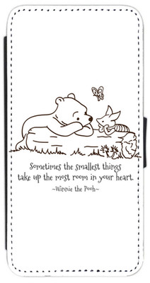 Winnie Pooh Ferkel für iPhone/Pixel/Galaxy bedruckte Klapp-/Geldbörse Handyhülle (F
