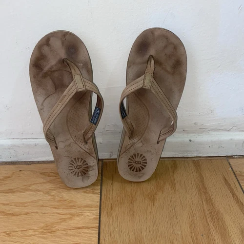 Sandali infradito UGG Australia Kayla donna 3092 pelle marrone taglia 7