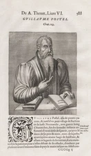 Guillaume Postel Astronomer Kabbalist Linguist Astronom Portrait Thevet 1584