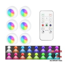 6PCS Wireless Car Interior Led Lights with Remote Control, 16 Colors Vehicle