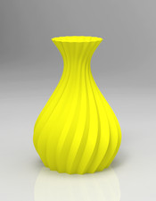 Custom 3D Printed Spiral  Vase - Modern Design - for Faux or Dried Flowers