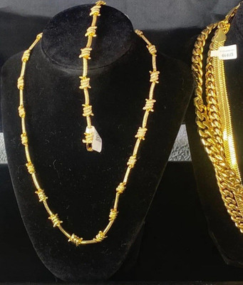 18k gold filled barb wire set