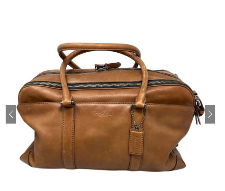COACH Metropolitan Slim Brief Leather Bag - Vintage Brown RRP $500