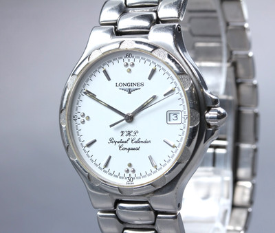 Vintage [NEAR MINT] Longines L1.627.4 V.H.P. Conquest Perpetual Quartz Herrenuhr