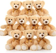 10 Pack 13.5" Small Teddy Bear Plush Bulk for Baby Shower Wedding Party