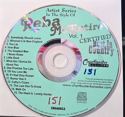 60053 REBA MCENTIRE  CHARTBUSTER  KARAOKE CDG LOT  FB