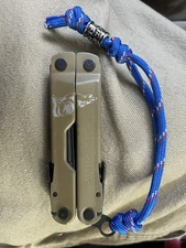 Leatherman Rebar In Coyote Tan Version With Custom Wolf Print