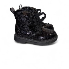 Black sequined boots toddler girl size 5T