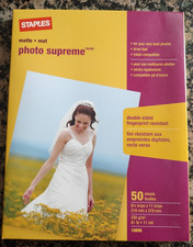 Matte Photo Supreme Paper - 50 Sheets - Staples 19895 8-1/2  x 11  