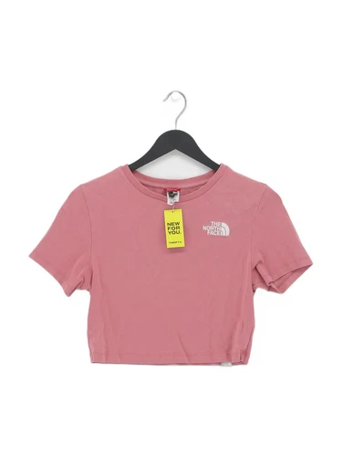 Top donna The North Face M rosa 100% altro manica corta girocollo ritagliato