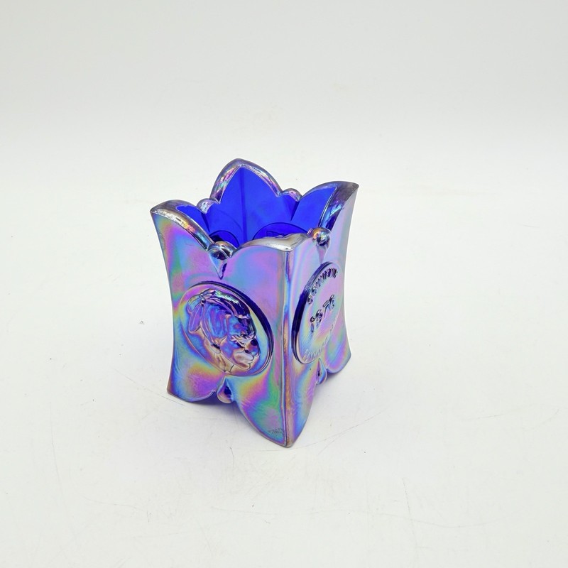 Joe St Clair 1976 Bicentennial Raymore MO Cobalt Carnival Toothpick Holder