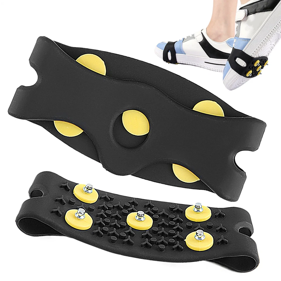 2pcs 5-Teeth Shoe Cleats for Snow and Ice Non-slip Shoe Cover for Hiking - image 4 of 4