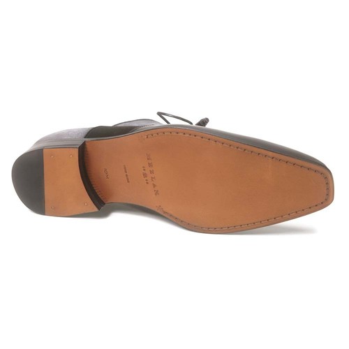 Mezlan Men Black and Grey Suede Wing Tip Oxford (10.5,M) - Picture 2 of 3