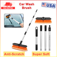 65" Car Wash Brush With Extension Pole, Car Wash 10  Dip Soft Brush, No Scratch