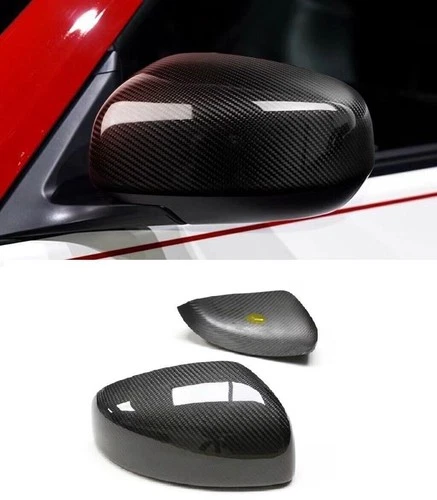 Real Carbon Fiber Side Mirror Cover Cap Add On For Nissan 370Z Z34 2009-2020 