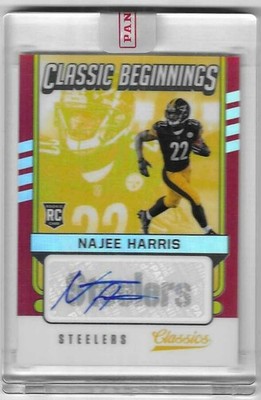 Najee Harris 2021 PANINI CLASSICS NFL ROOKIE AUTOGRAPH CARD RC AUTO Red SP /15