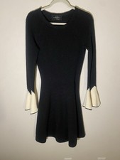 Alexander McQueen Wool Blend Knit  Sweater Designer Dress Size S/M Black