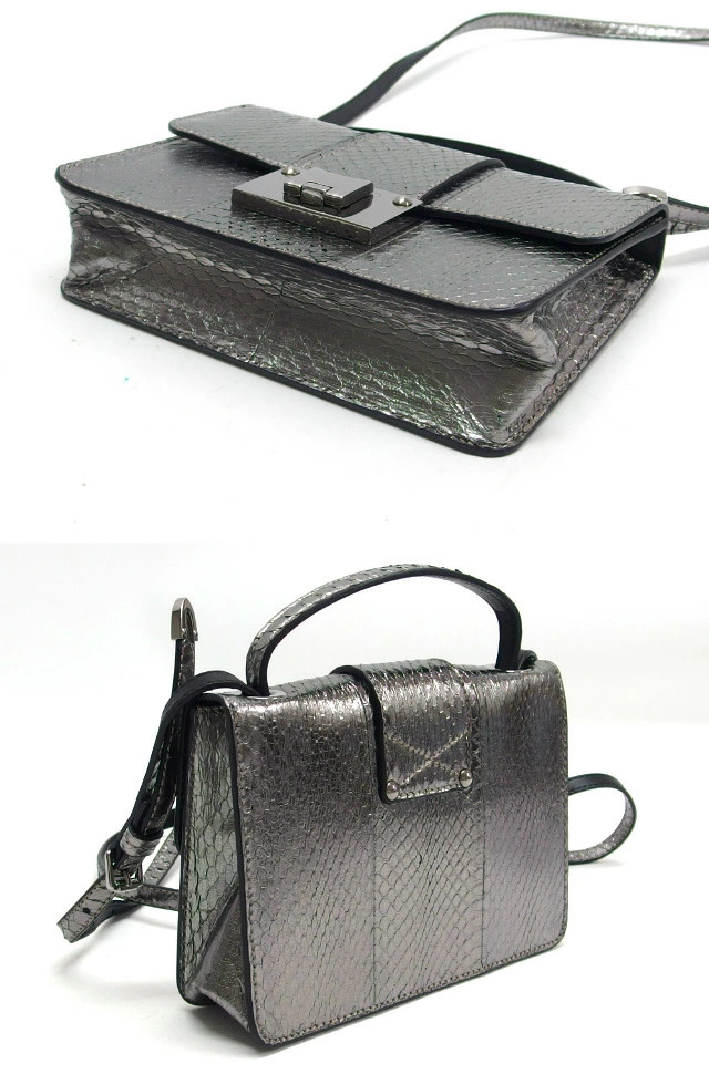 Y1203 Jimmy Choo Python Embossed Mini Shoulder Ba… - image 3