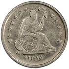 1840-O Seated Liberty Quarter No Drapery PCGS VF30 Gold Shield
