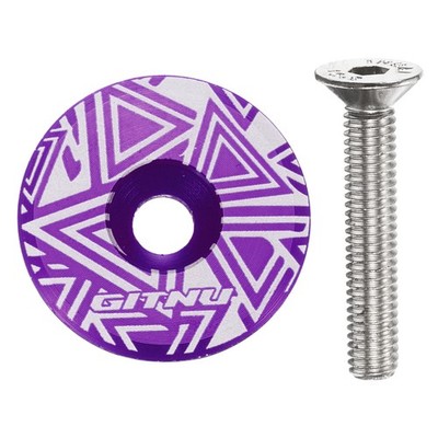 Fahrradkappe 1-1/4 mit Schraube für Headset Stem Top Cap lila