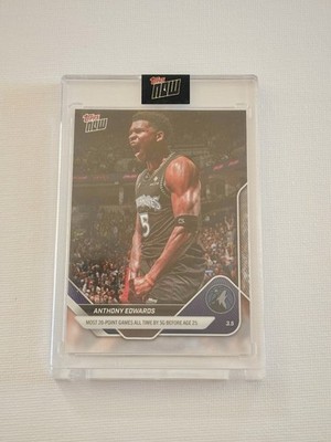 ANT-MAN   Anthony Edwards Topps NOW NBA Record SP Limited Print Run Wolves