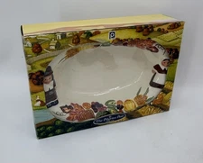 Publix “Pilgrim Pair” Serving Bowl Thanksgiving Dish Pilgrims 102478 NIB NEW