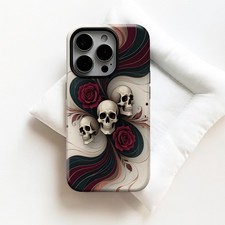 Skull Rose Curly Gothic Phone Case
