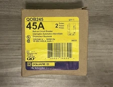 NEW Square D QOB245 Circuit Breaker 45A 2 Pole 120 240