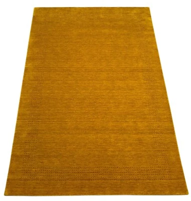 Gold Gabbeh Teppich 100% Wolle Orientteppich Handgewebt  Loom Brücke G625T5 - Bild 1 von 4