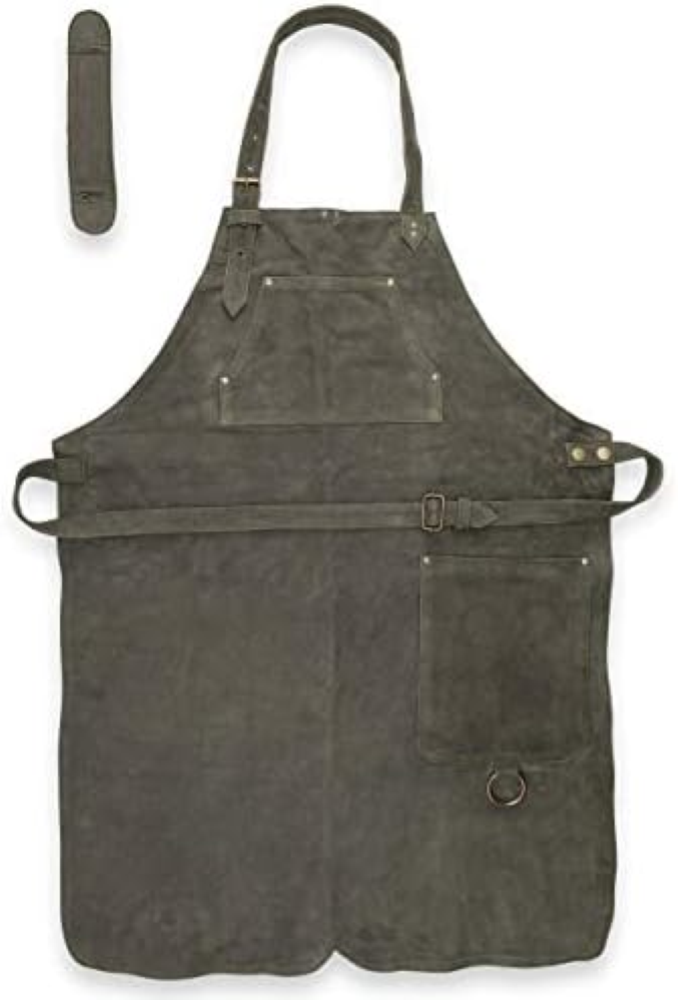 Angus Stoke Grembiule da barbecue in vera pelle per barbecue & grembiule da cuci