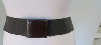 WHBM White House Black Market Wide Stretch Black Bow Belt  display picture 2