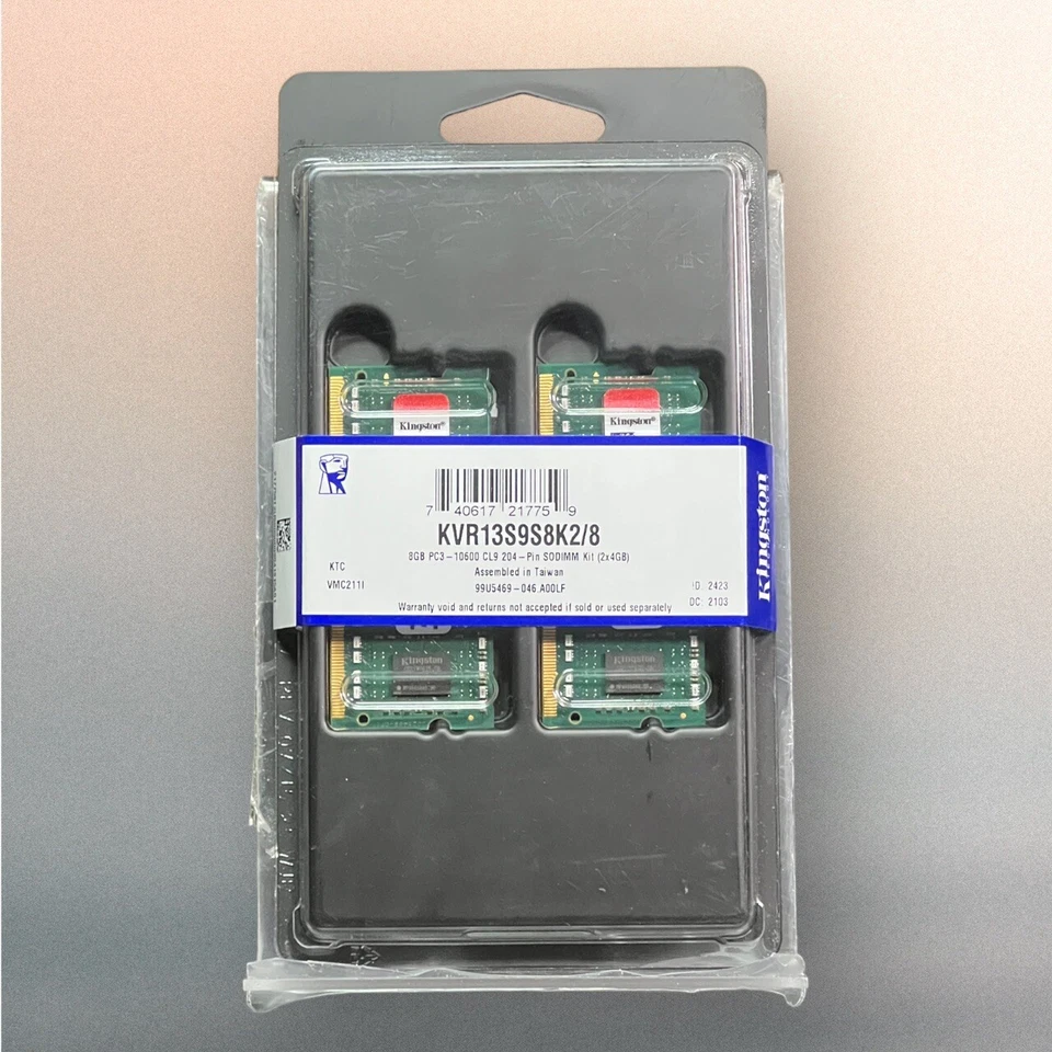 Kingston 8 GB SO-DIMM 1333 MHz PC3-10600 DDR3 SDRAM Memory (KVR13S9S8K2/8) - Image 3 of 3