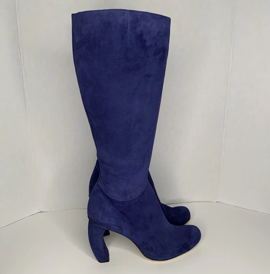Botas Audley London Altas Gamuza Púrpura Tacón Talla ~ EUR 39/ US 8 ~ Precioso Color Foto 2 de 4