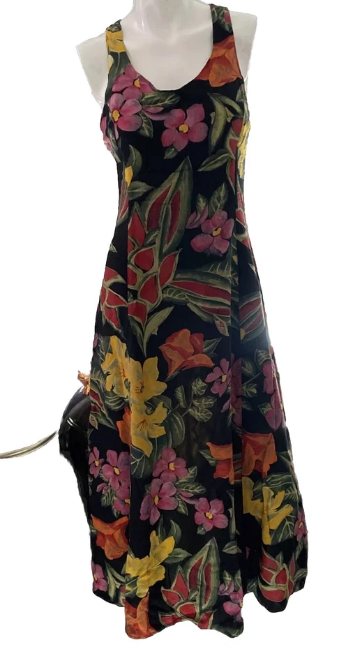 Vintage Anos 90 Byer também! Painel floral X Backdress feito nos EUA tamanho 5/S/M - Imagem 2 de 4