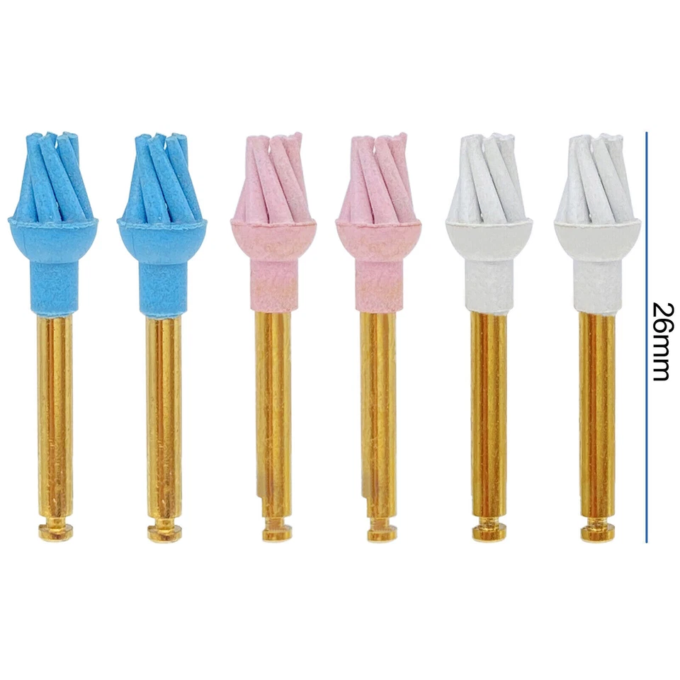 Rueda de pulido de resina compuesta de caucho dental fresas flexibles en espiral RA kit de pulido Foto 3 de 3