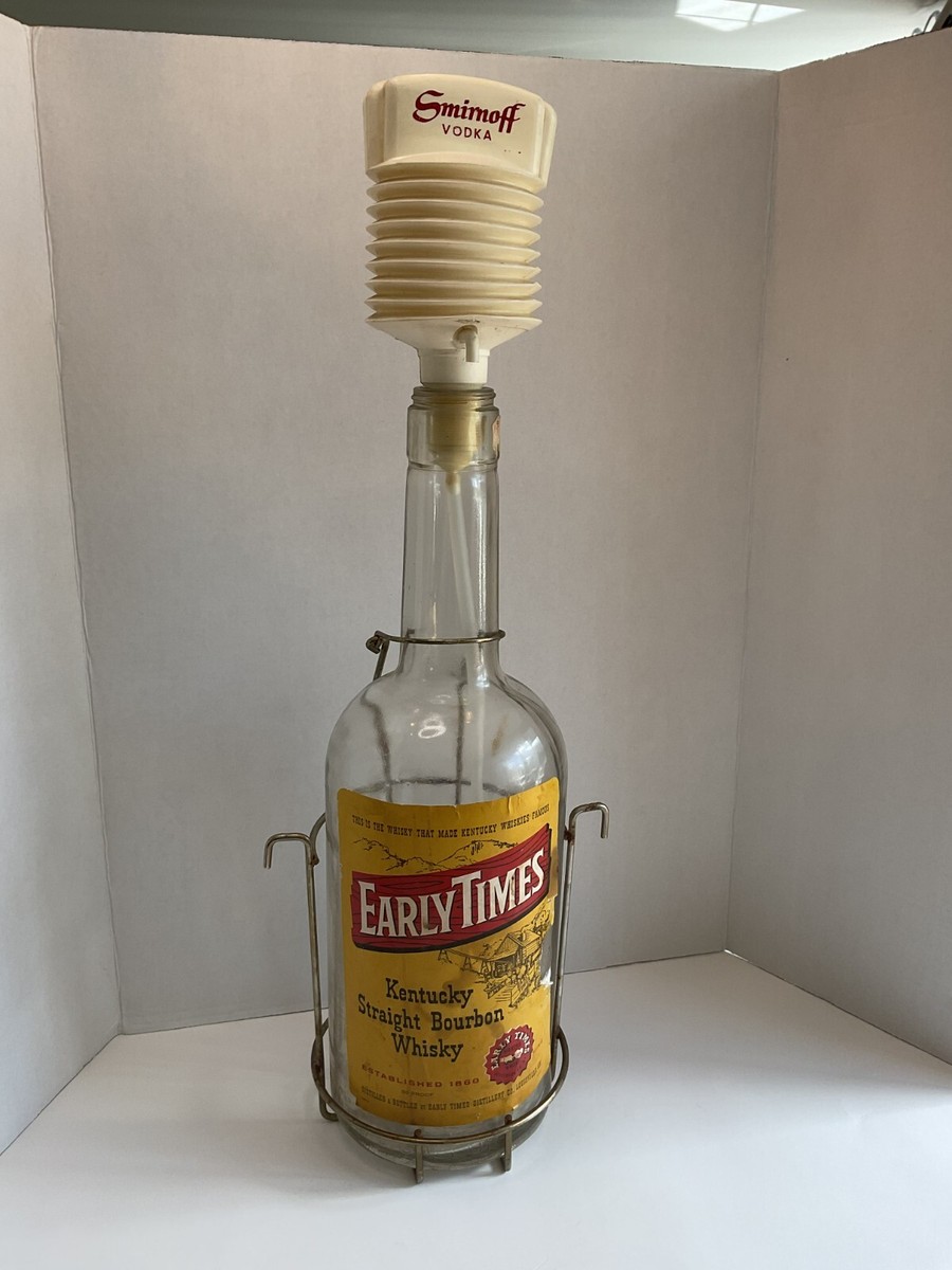 Vintage Early Times Bourbon Whiskey 1 Gallon Bottle With Stand