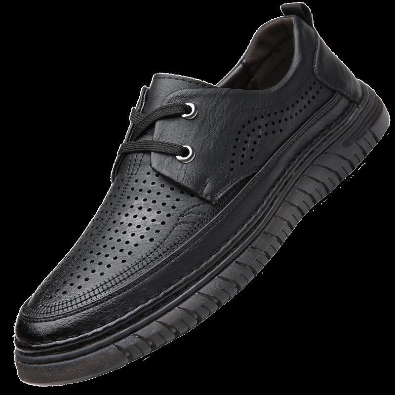 SAOLA Scarpe piatte uomo tempo libero primavera estate traspiranti business Oxford pompa da lavoro nere