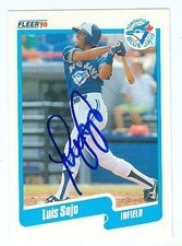 Luis Sojo autographed baseball card (Toronto Blue Jays) 1990 Fleer #U129