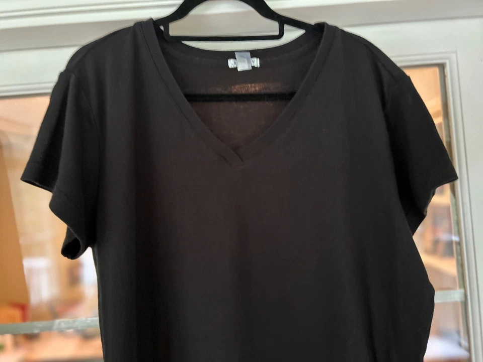 Jockey Cotton Blend Short Sleeve V neck Sleep Shirt Dress Size 2X - Image 2 of 4