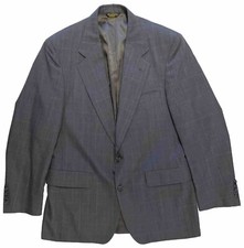 GANT Mens 2-Button Vintage Gray Windowpane Blazer 40R Made in USA